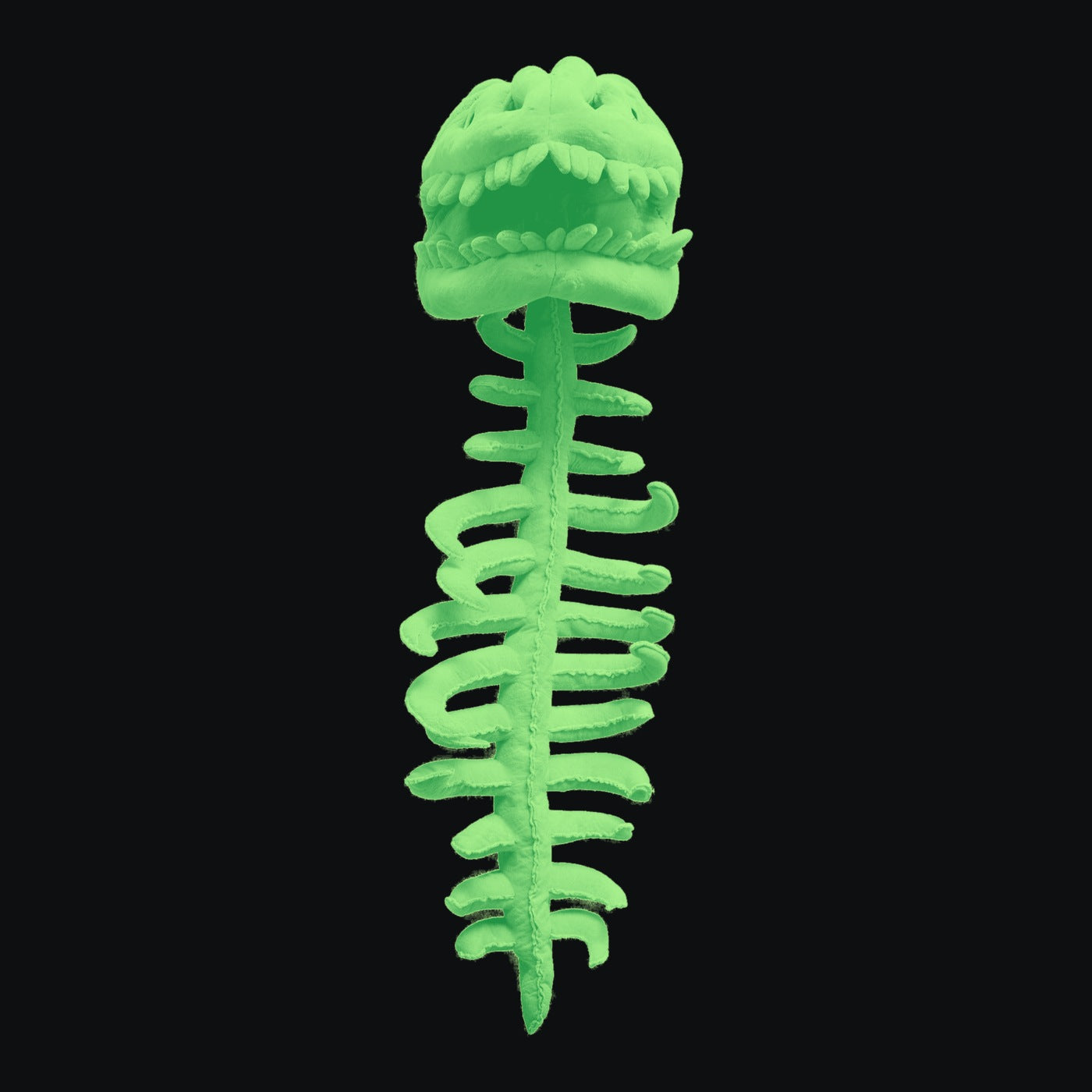 Cozysaurus dino skeleton costume glowing in the dark